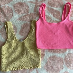 2 crop tops. Never worn.